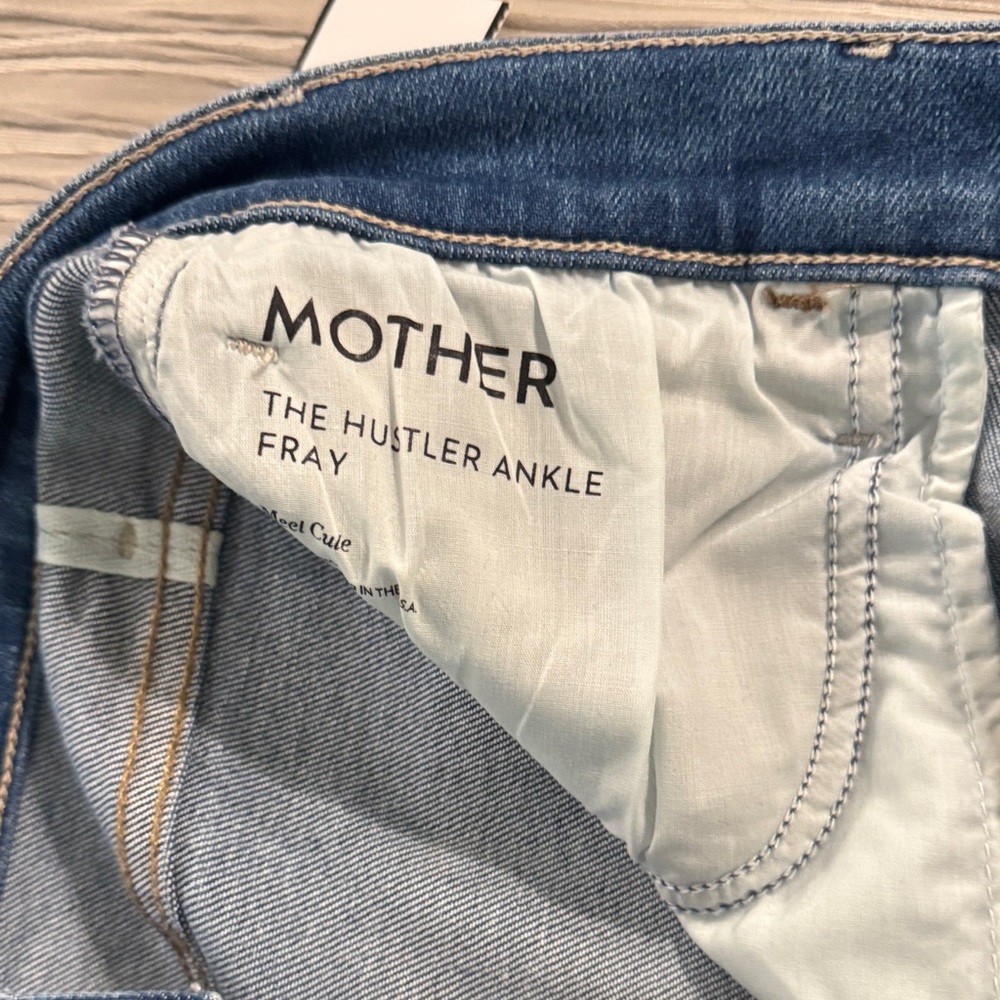 MOTHER Ankle Fray Jeans in Classic Blue